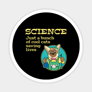 Science Cool Cats Saving Lives Magnet